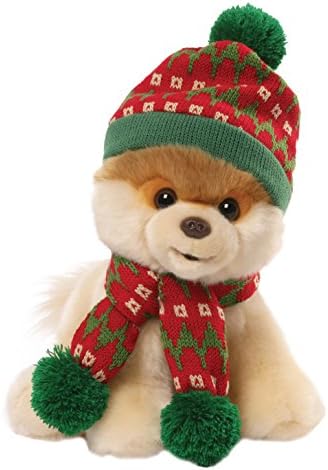 GUND Boo Boo Wearing Holiday Hat with Scarf Soft Toy