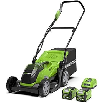 Greenworks 40V AkkuRasenmäher, 35cm Schnittbreite inklusive 2 Akkus