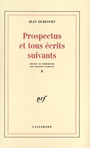 couverture de : Prospectus et tous &eacute;crits suivants