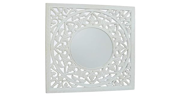 Intrendu Wandspiegel Aus Holz Barock Vintage Eckig Und Rundem Spiegel Rund 50cm X 50cm Sidra Hospital