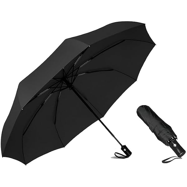 Duckhead Umbrella Compact Small Travel Rain Wood Handle for Adults