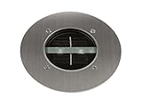 8er SET moderner Solar LED Bodeneinbaustrahler rund in Edelstahl / Glas für Außen - 3
