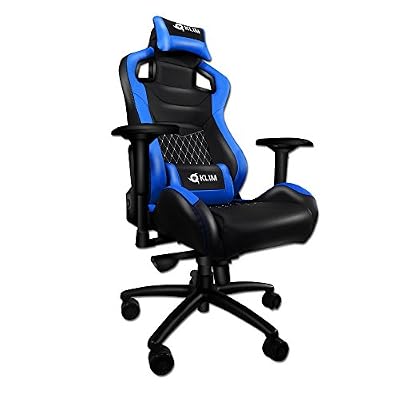 KLIM 1st - Chaise Gamer Très Haute Qualité - NOUVEAU - Finitions Soignées - Ajustable - Coussins Blue