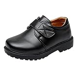  hibote Zapatos Oxford para niño - Zapatos de Vestir Formales de Fiesta de la Escuela Negra para niños Unisex - 18062606
