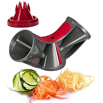 Westmark 11652260 Coupe-légumes Spirale Triolo en ABS/INOX Noir/Rouge, 18,8 x 6,8 x 9,3 cm