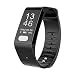 Produktbild AZZ Wasserdichte Multifunktions-Sportschritt-Gesundheitsuhr, Bluetooth Smart Watch-Armband, mit Schrittzähler/Pulsmesser/Fitness/GPS/SIM-Karte für IOS und Android (Farbe : SCHWARZ)