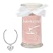 Produktbild JuwelKerze Marshmallow Fondue - Kerze im Glas mit Schmuck - Große rosane Duftkerze mit Überraschung als Geschenk für Sie (925 Sterling Silber Halskette & Anhänger, Brenndauer: 90-120 Stunden)