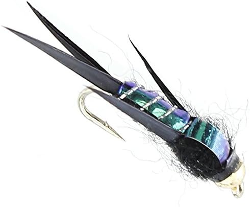 Trout flies and lures, 6 Trout Fishing Flies, GOLD HEADED FLASH BACKS, 33J 6 X 4A X. HOOK SIZE 12.