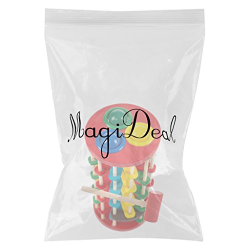 MagiDeal Hot Sale Infant Toy Educational Toy Wooden Multicolour Ball Ladder Toy Knock