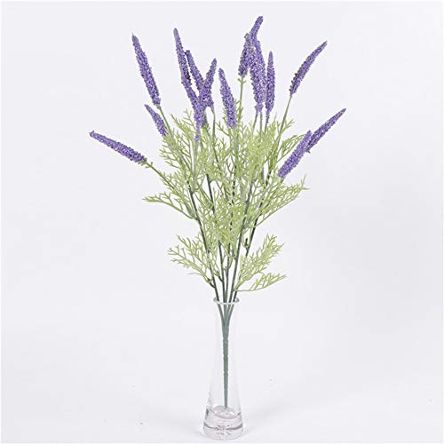 HEsdzML Wedding Bouquet, 1Pc 42cm 5Branches Artificial Lavender Realistic Plant Home Wedding Party Decor