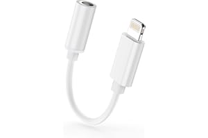 HIGHSPIRIT Adapter für iPhone, Lightning auf 3,5-mm-Klinkenstecker, Aux-Adapter, Dongle, Audio-Kopfhörer-Konverter, kompatibel mit iPhone 14/13/XS/Max/8/7, unterstützt alle iOS-Systeme