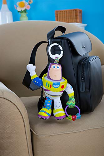 LAMAZE TOY STORY - Buzz l'Éclair, Peluche Bébé à Clip pour Berceau ou Poussette L27259, TOMY officiel, Jouet d'Éveil Bébé, Peluche Sensorielle Multicolore Convient dès la Naissance – Image 5