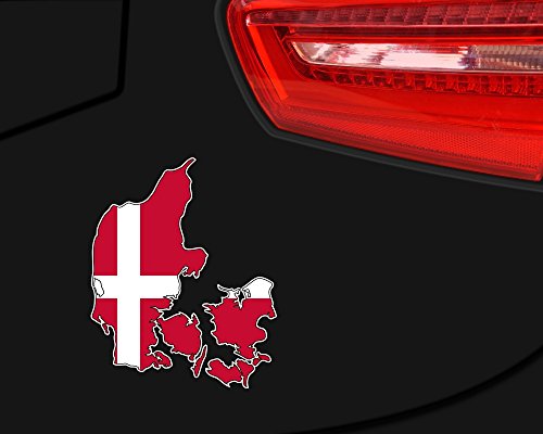Dänemark Aufkleber Autosticker in Landesfarben in 5 Größen (8x10cm ) - 3