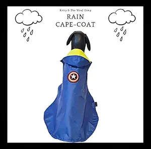 Kitty & The Woof Gang Blue Dual Layered Raincoat to Protect Your pet from Rains and Morning Due | for Dog and Cat | Please Check The Size Chart Before Ordering | Size 4XL