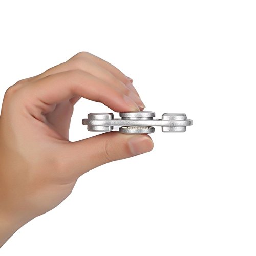 Finger Portable Tri-Spinner Fidget Hand Spinner Stress Relief Toy Good for Relieving Stress Killing Time,Silver Finger Portable Tri-Spinner Fidget Hand Spinner Stress Relief Toy Good for Relieving Stress Killing Time,Silver