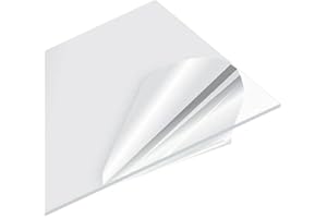 DNQ 1mm Clear Acrylic Sheet Plastic Panel - Cut to Any Size - Lightweight & Transparent Sheet - Laser Plastic Extrude - Strong & Durable Plastic Panel - Safer Than Glass (200mm x 200mm)