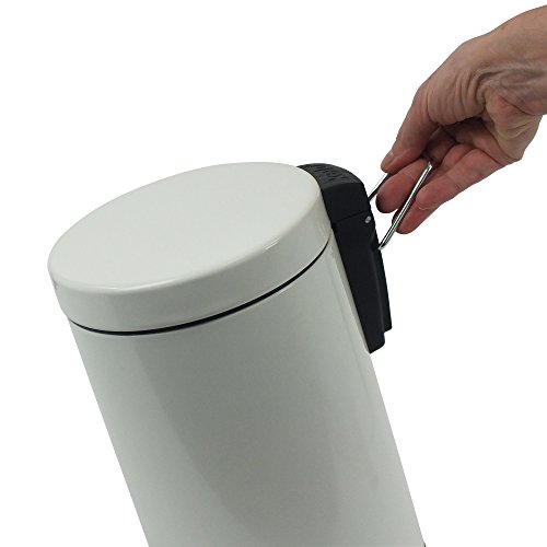 KELA 21766, Kosmetikeimer 3 l, Silent-Close, Metall, Alaska, Weiß - 5