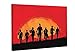 Produktbild Alldecor Red Dead Redemption 2 Figuren & Szenen gedruckt auf Leinwand, gerahmt und gespannt, Spiel-Dekoration, Wohnzimmer, Schlafzimmer, Schlafzimmer, Dekoration, viele Größen 16 X 12 IN rot