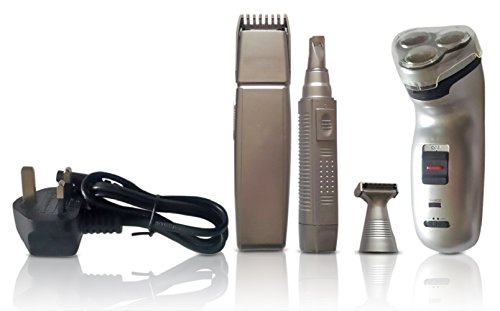 Grooming Set For Men Rechargeable Shaver, Hair Nose and Ear Trimmer
