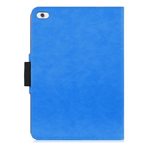 iPad Mini Hülle – JAMMYLIZARD Ledertasche Smart Cover mit Standfunktion für iPad Mini 4. 3. 2. & 1. Generation, BLAU & HONIG, [MIT STIFT-HALTER] - 5