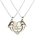 Men Style New Fish and Heart Style Couple Best Friend Mangnetic Brown Stainless Steel Heart Pendent For Men And Boys RS.299.00