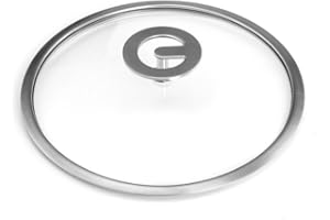 CUISINOX - Universel - Couvercle 18 cm en verre trempé et inox - Acier Inoxydable 18/1 - Finition Satiné - transparent