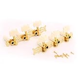 Paquete incluido: 1 set Musiclily 3+3 Clavijas de Afinación Clavijero de Repuesto para Guitarra Clásica, Oro