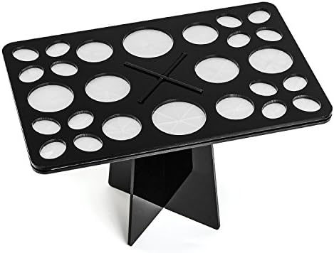 Matto Collapsible Make Up Brushes Holder Air Drying Makeup Brush Tree Tower Rack 26 Holes Mix Size Organizer