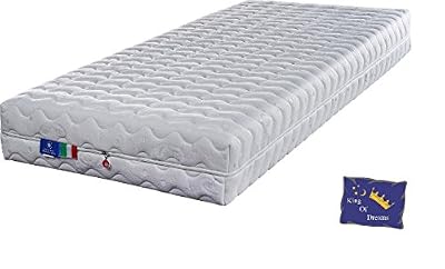King of Dreams Lot de 2 Matelas 23 cm 90x200 - Très Ferme - Mémoire de Forme + Poli Lattex Indéformable - Spécial Sommiers Articulés Mécaniques ou électriques - Déhoussable 4 Côtés Lavable 30 ° (2_x_90_x_200_cm)
