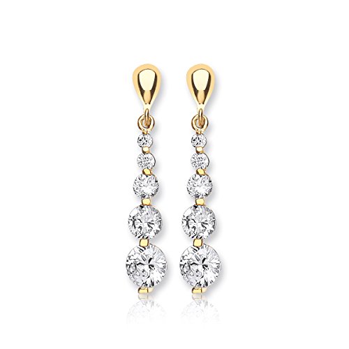 Carissima Gold Orecchini Pendenti da Donna, Oro Giallo 9K (375)