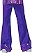 Produktbild Schlaghose mit Pailletten für Herren - Lila Gr. 56 58 - zum 70er 80er Jahre Hippie Show Kostüm