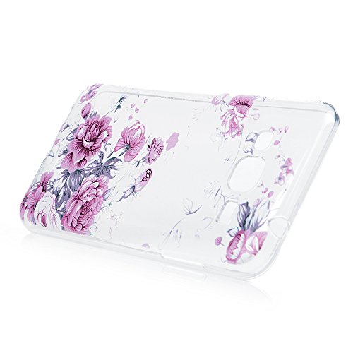 Badalink H  lle f  r Samsung  Galaxy J3 2016 Silikon Handy H  lle Schutzh  lle Rosa Rose Muster Ultra Slim Weich TPU Gummi Bumper Case Protective Back