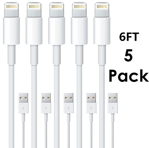 Charging Cables ,MASUMARK 6FT(2M) USB Cables for iPhone 6, 6 Plus, 5s, 5c, 5, iPad Air, Air2, Mini, Mini2, iPad 4th Gen, iPod Touch 5th Gen, iPod Nano 7th Gen, iOS 8,9 (5 Pack) Charging Cables ,MASUMARK 6FT(2M) USB Cables for iPhone 6, 6 Plus, 5s, 5c, 5, iPad Air, Air2, Mini, Mini2, iPad 4th Gen, iPod Touch 5th Gen, iPod Nano 7th Gen, iOS 8,9 (5 Pack)