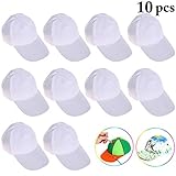 COSTE EFECTIVO: el paquete incluye 10 piezas de sombreros en blanco, que es un gran juguete para que los niños creen su propio arte en el sombrero, adecuado para niños, niñas y niños mayores de 3 años.