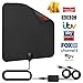 Produktbild TV Antenne, AOSEA Digitale Antenne HDTV Zimmerantenne 2018 Verbesserte 1080P HD 60 Meilen FreeView für DVB-T DVB-T/DVB-T/DVB-T2 / HD/SD Ultra-Thin 0.6mm Fernseher Antenne (5m/16ft Kabellänge)