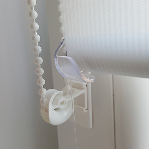 Easy-Shadow Hochwertiges UNIVERSAL Klemm- und Klebe Duo-Rollo Doppelrollo Außenmaß Breite 130 x 120 cm Höhe – 130×120 cm Apricot ( creme , beige ) – Vario Duorollo Duo Klemmfix Klemmrollo / Kleberollo ohne Bohren inklusive 2 Stück Klemmträger Easy&Fix montiert – inkl. Seitenführung - 4