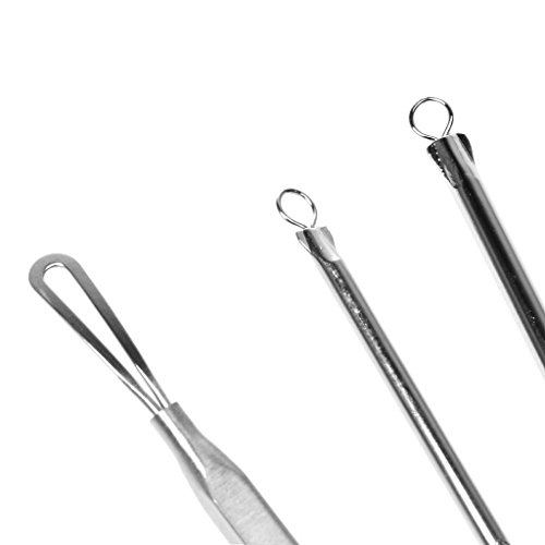 3pcs Hochwertig und Professionell Mitesser Entferner Set aus Edelstahl - 5