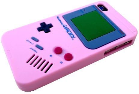 TEEPEE ONLINE® APPLE IPHONE 4 4G AND 4S NINTENDO GAMEBOY SILICONE CASE PLUS SCREEN PROTECTOR pink