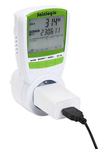 Sainlogic Strommessgerät, großem LCD Bildschirm stromzähler Elektrizitäts-Monitor Wattleistung Stromspannung Elektrizitäts-Analysator mit Überlastsicherung - 3