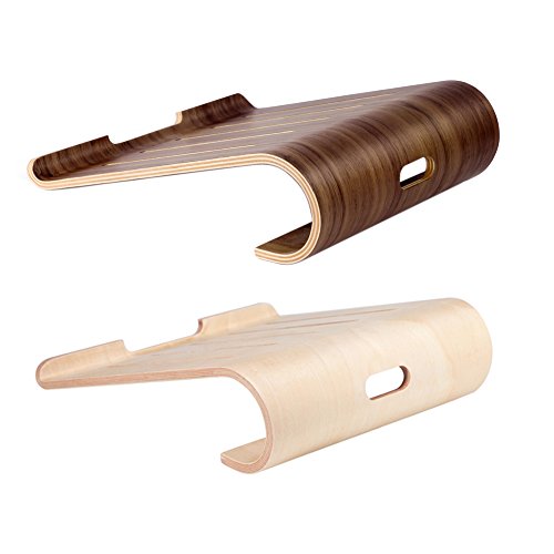 SAMDI Hölzerne Kühlung Ständer | Universal Elegante Halter Halterung Dock aus Holz für MacBook Air/Pro Retina iPad Pro Tablet Laptop PC Notebook(Beige) - 7