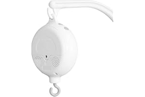 AMOYERIC Carillon mobile per culla, con 35 melodie dolci e funzionamento a batteria, portatile, con gancio rotante, giocattolo per culla per bambini, idea regalo per la doccia