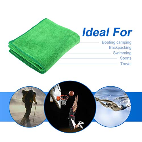 Preisvergleich Produktbild Footprintse OUTAD Microfaser Antibakterielle Ultralight Compact Schnell Trocknend Handtuch Camping Wandern Hand Gesicht Handtuch Outdoor-Reise-Kits-Farbe: grün