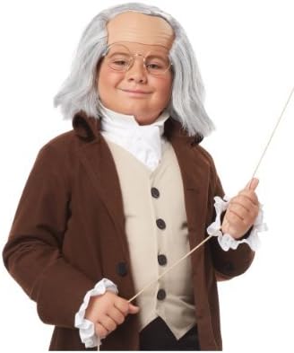 California Costumes Benjamin Franklin Wig Child Costume, ACC by California Costumes