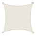 Produktbild Cool Area Sonnensegel wasserabweisend Quadrat 4 x 4 Meter, Sonnenschutz Polyester für Garten und Balkon, Creme weiß