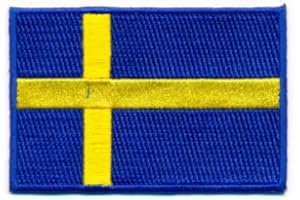 HEGIBAER 0641 B Patch écusson thermocollant motif drapeau de la Suède 60 x 35 mm