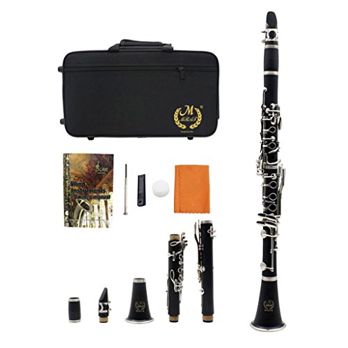 Preisvergleich Produktbild Almencla B Klarinette Schwarz Klarinetten Anfänger Student Musikinstrumente Fall