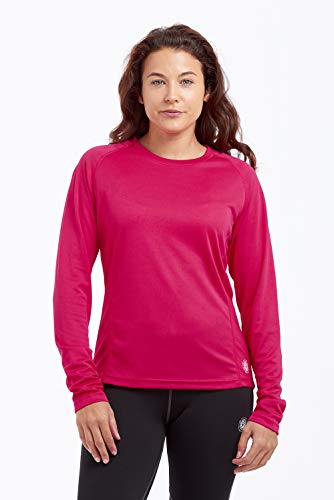 Time To Run Mujer Favourite Camiseta de Running/Gimnasio/Formación Manga Larga 44 Cerisa Rosa