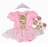 El paquete incluye: 1 Piece Baby tutu mameluco Dress, 1 Piece Baby diadema, 1 Pair Baby Shoes;