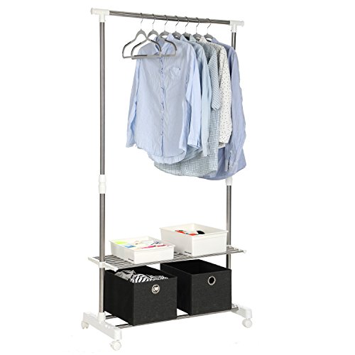 Songmics Kleiderständer Wäscheständer Mit Handtuchständer 90-155(L) X 41(W) X 93-168(H) cm LLR402 - 3