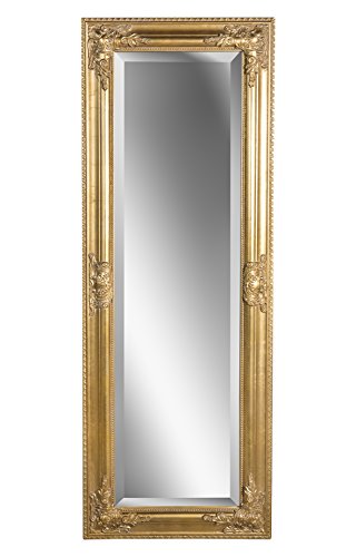 Schmaler Wandspiegel antik gold Barock LINA 110 x 40 cm